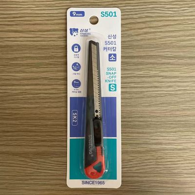 購入 黒い鉄柄 スナップオフ刃ナイフ 86mm SK2 鉄刃 自動刃ロック オンライン製造
