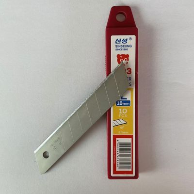 0.5mm シルバーカッターブレード 18mm 炭素鋼 60° 角 8 段