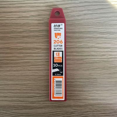 長持ちするパフォーマンスのためのシルバー109mm長15枚刃18mmナイフブレード